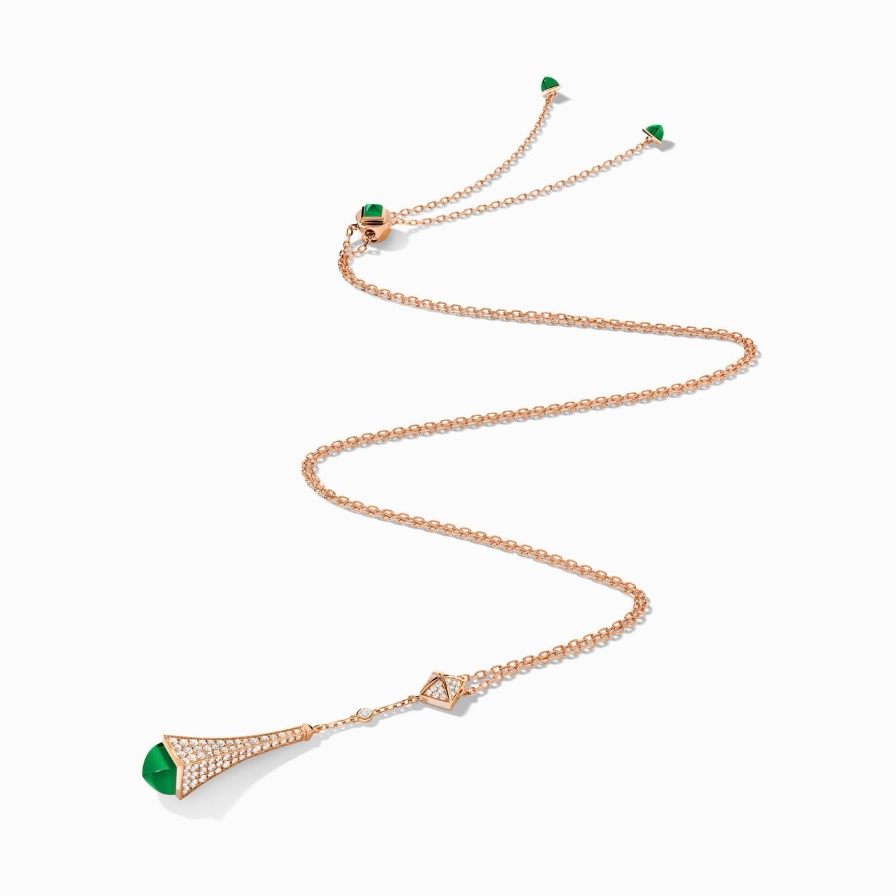 Cleo Diamond Teardrop Pendant Rose Gold