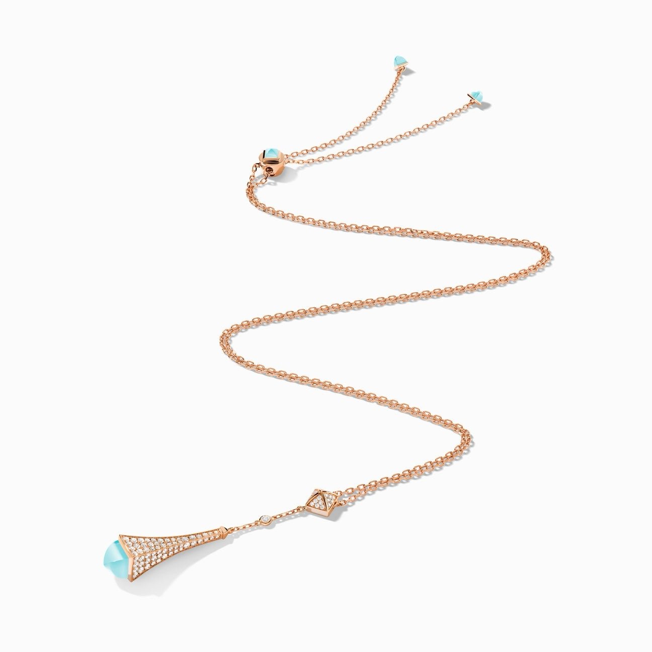 Cleo Diamond Teardrop Pendant Rose Gold