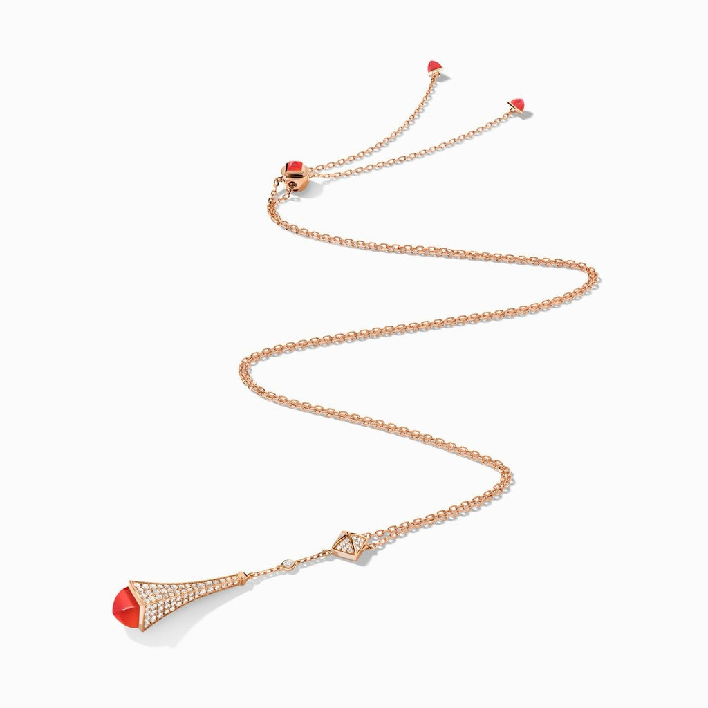 Cleo Diamond Teardrop Pendant Rose Gold
