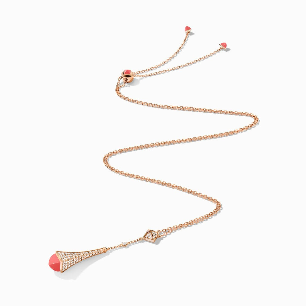 Cleo Diamond Teardrop Pendant Rose Gold