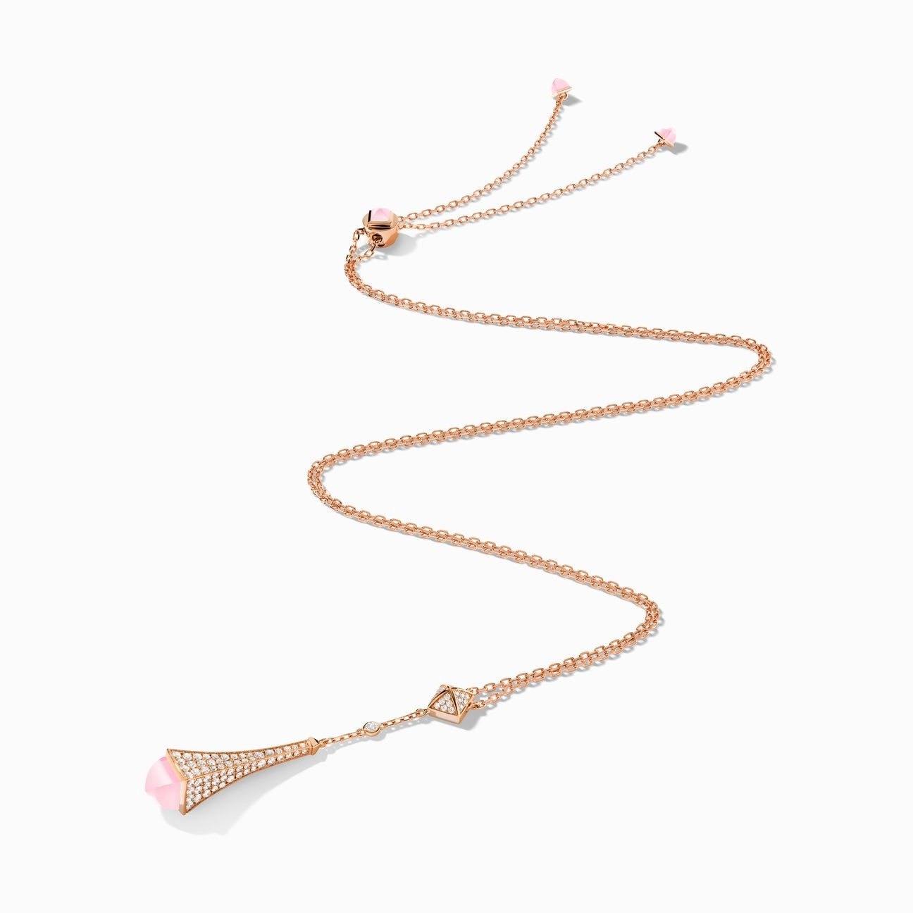 Cleo Diamond Teardrop Pendant Rose Gold