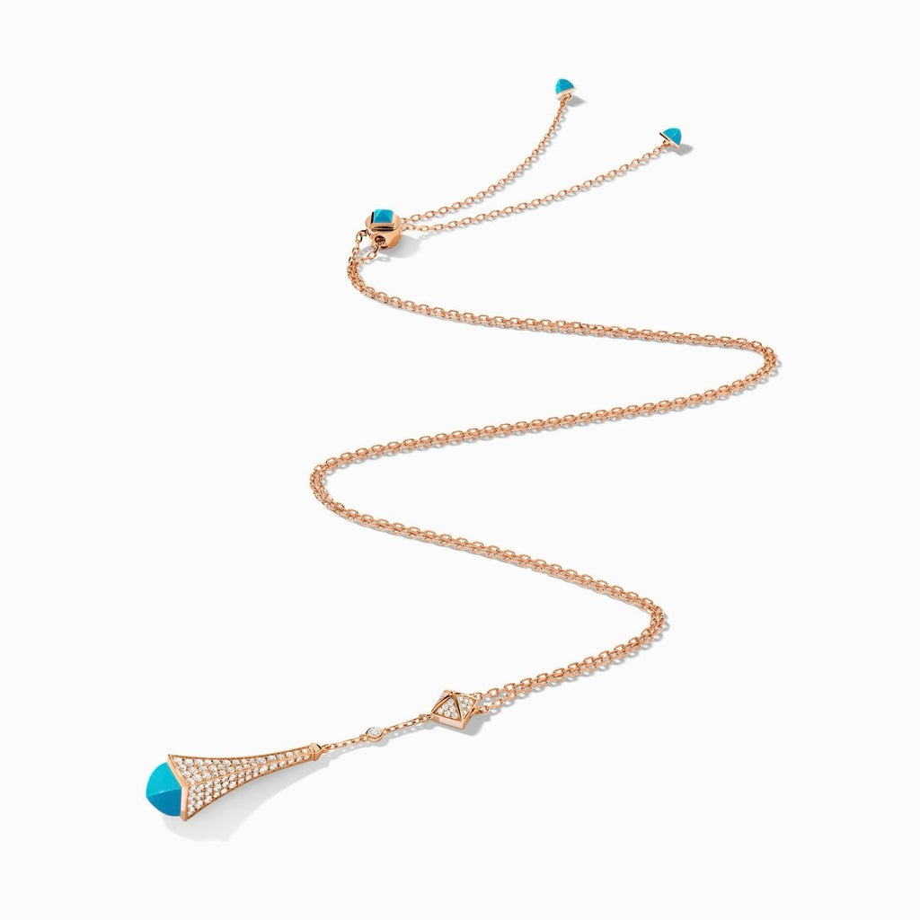 Cleo Diamond Teardrop Pendant Rose Gold