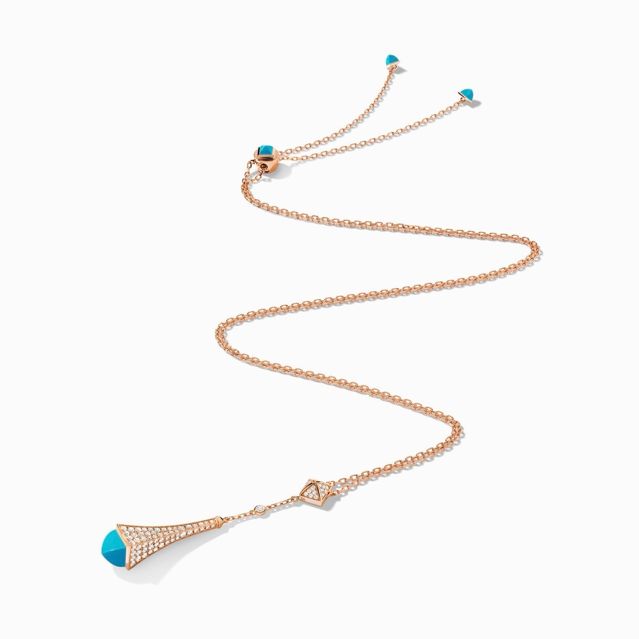 Cleo Diamond Teardrop Pendant Rose Gold