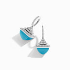 Cleo Rev  Diamond Drop Earrings White Gold