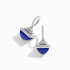Cleo Rev  Diamond Drop Earrings White Gold