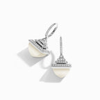 Cleo Rev  Diamond Drop Earrings White Gold
