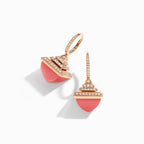Cleo Rev Diamond Drop Earrings Rose Gold