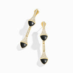 Cleo Diamond Drop Earrings Yellow Gold