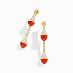 Cleo Diamond Drop Earrings Yellow Gold