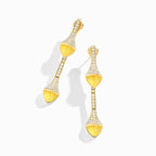 Cleo Diamond Drop Earrings Yellow Gold