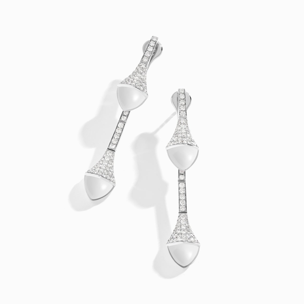 Cleo Diamond Drop Earrings White Gold