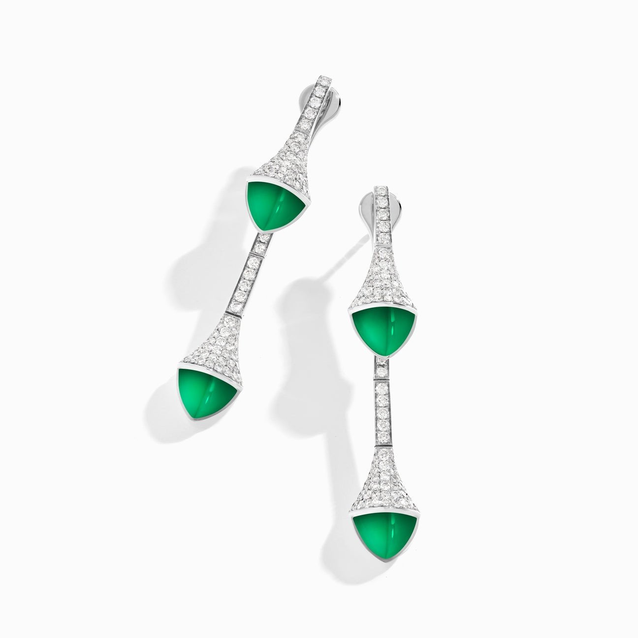 Cleo Diamond Drop Earrings White Gold