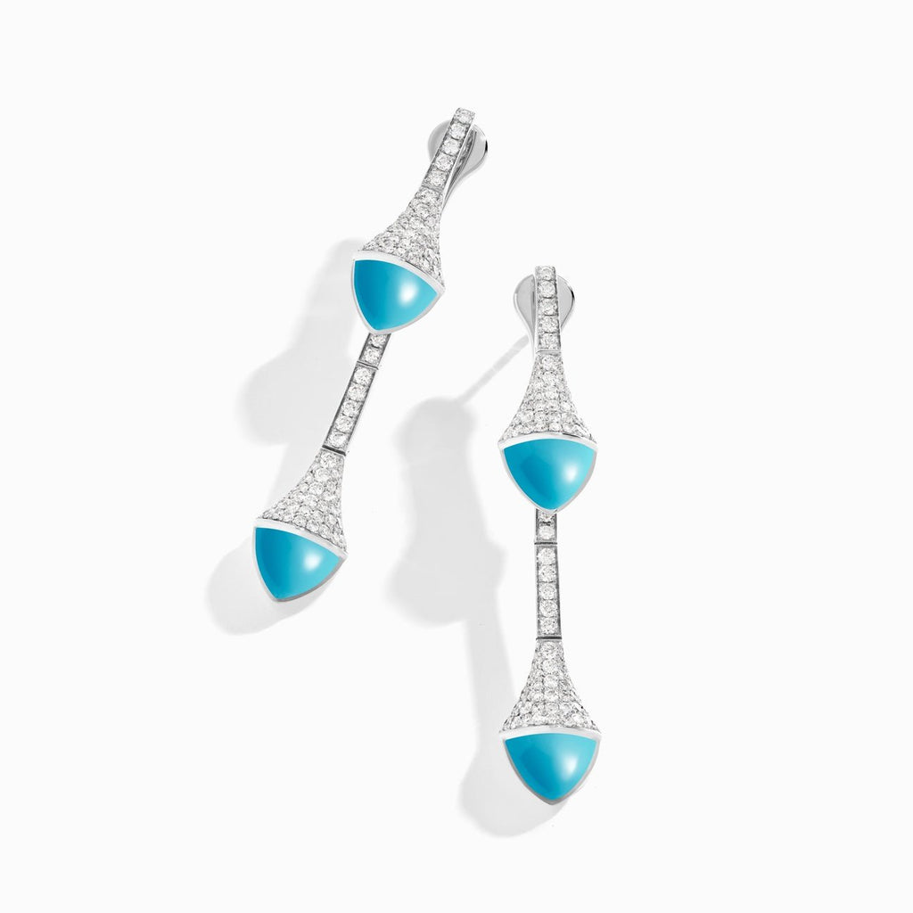 Cleo Diamond Drop Earrings White Gold