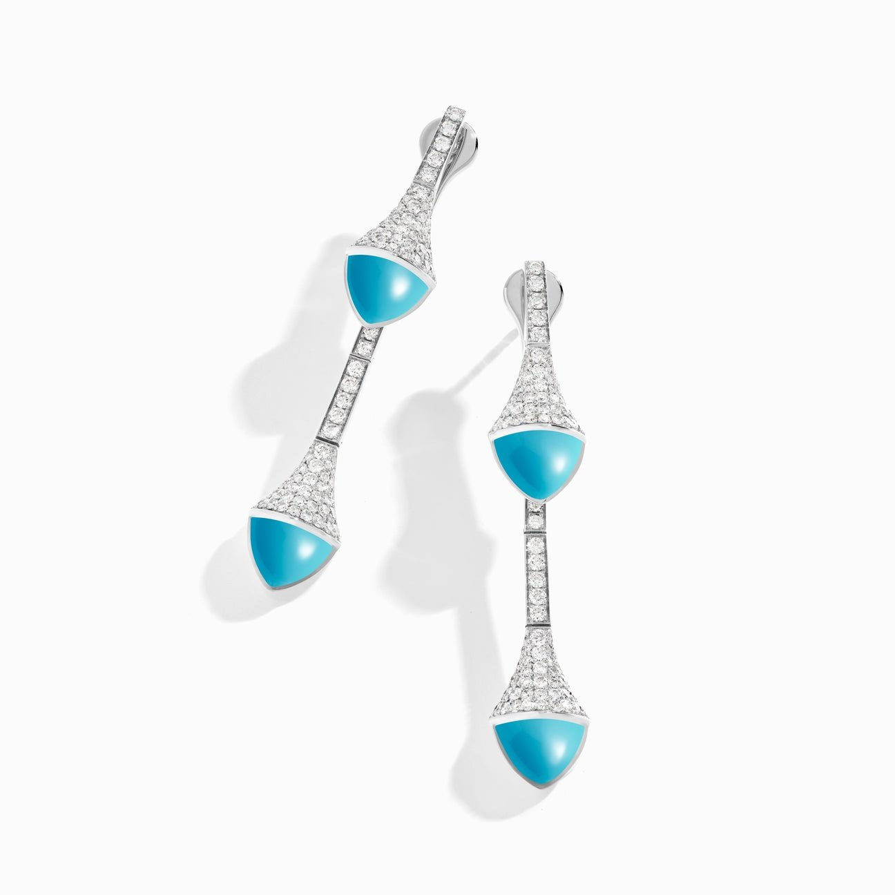 Cleo Diamond Drop Earrings White Gold