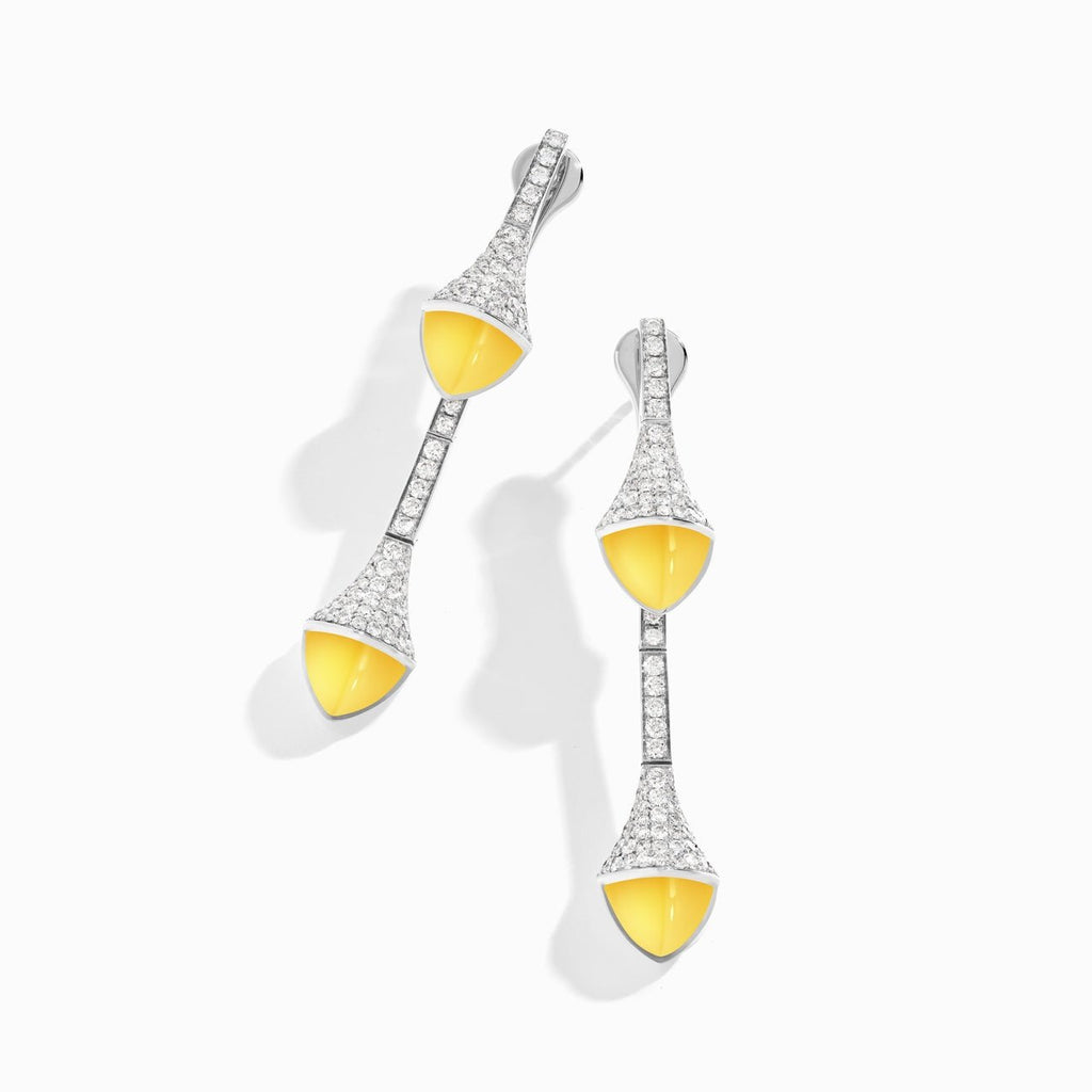 Cleo Diamond Drop Earrings White Gold