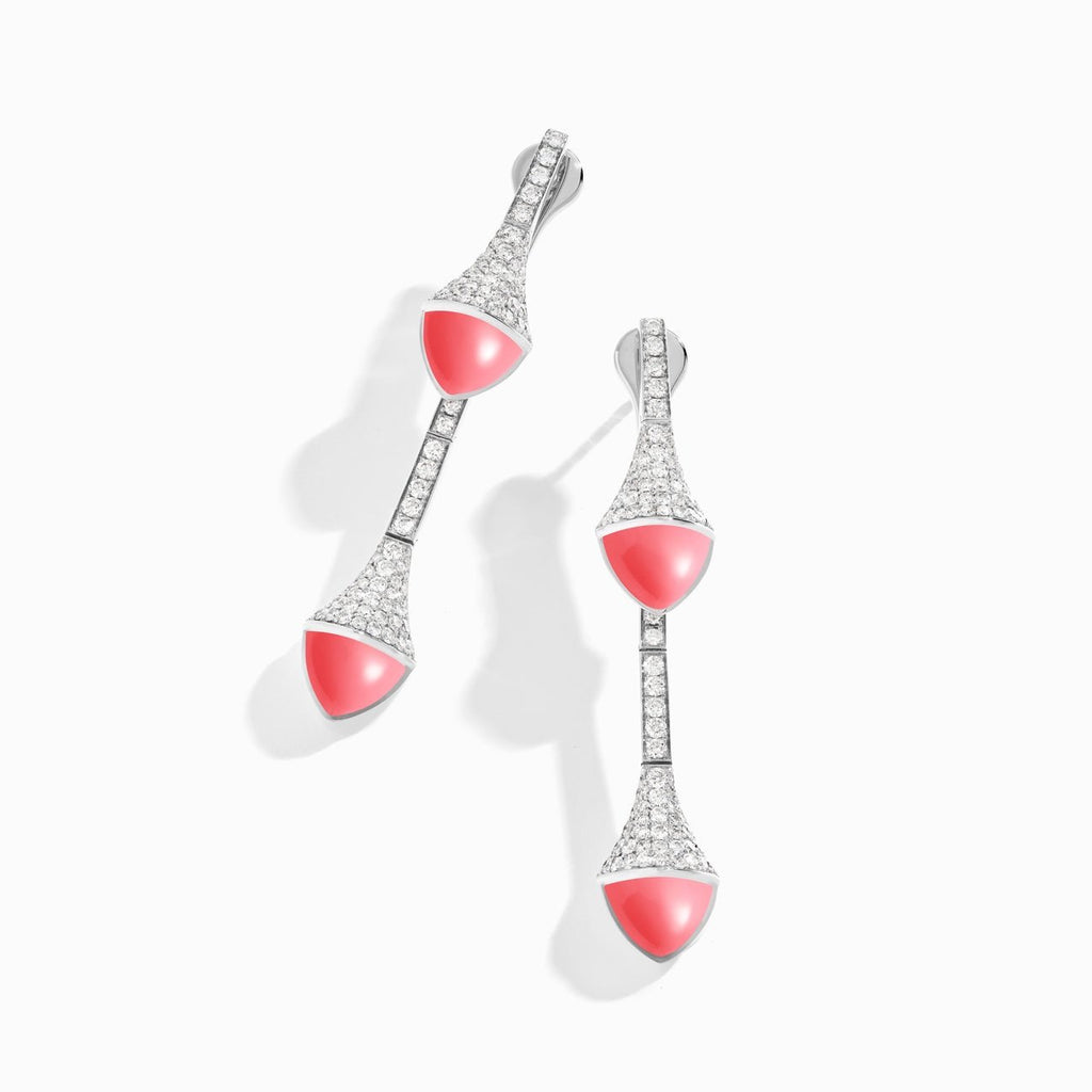 Cleo Diamond Drop Earrings White Gold