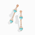Cleo Diamond Drop Earrings Rose Gold