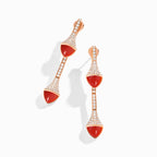 Cleo Diamond Drop Earrings Rose Gold