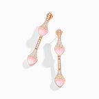Cleo Diamond Drop Earrings Rose Gold
