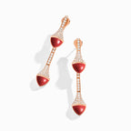Cleo Diamond Drop Earrings Rose Gold