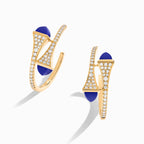 Cleo Diamond Small Hoop Earrings Yellow Gold