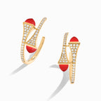 Cleo Diamond Small Hoop Earrings Yellow Gold