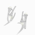 Cleo Diamond Small Hoop Earrings White Gold