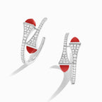 Cleo Diamond Small Hoop Earrings White Gold