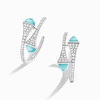 Cleo Diamond Small Hoop Earrings White Gold