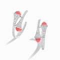 Cleo Diamond Small Hoop Earrings White Gold