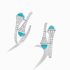 Cleo Diamond Small Hoop Earrings White Gold