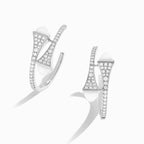 Cleo Diamond Small Hoop Earrings White Gold