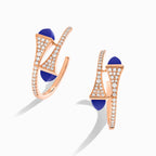 Cleo Diamond Small Hoop Earrings Rose Gold