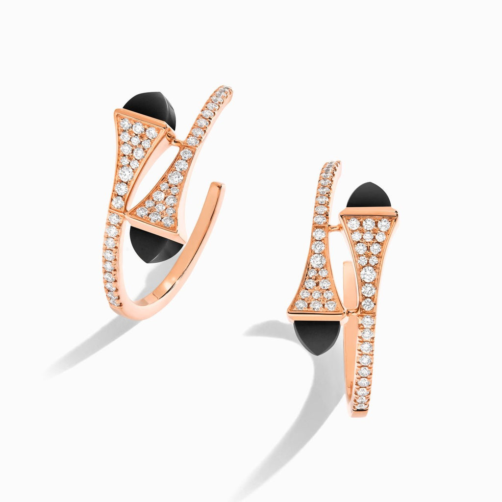 Cleo Diamond Small Hoop Earrings Rose Gold