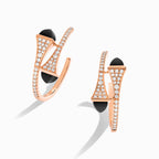 Cleo Diamond Small Hoop Earrings Rose Gold