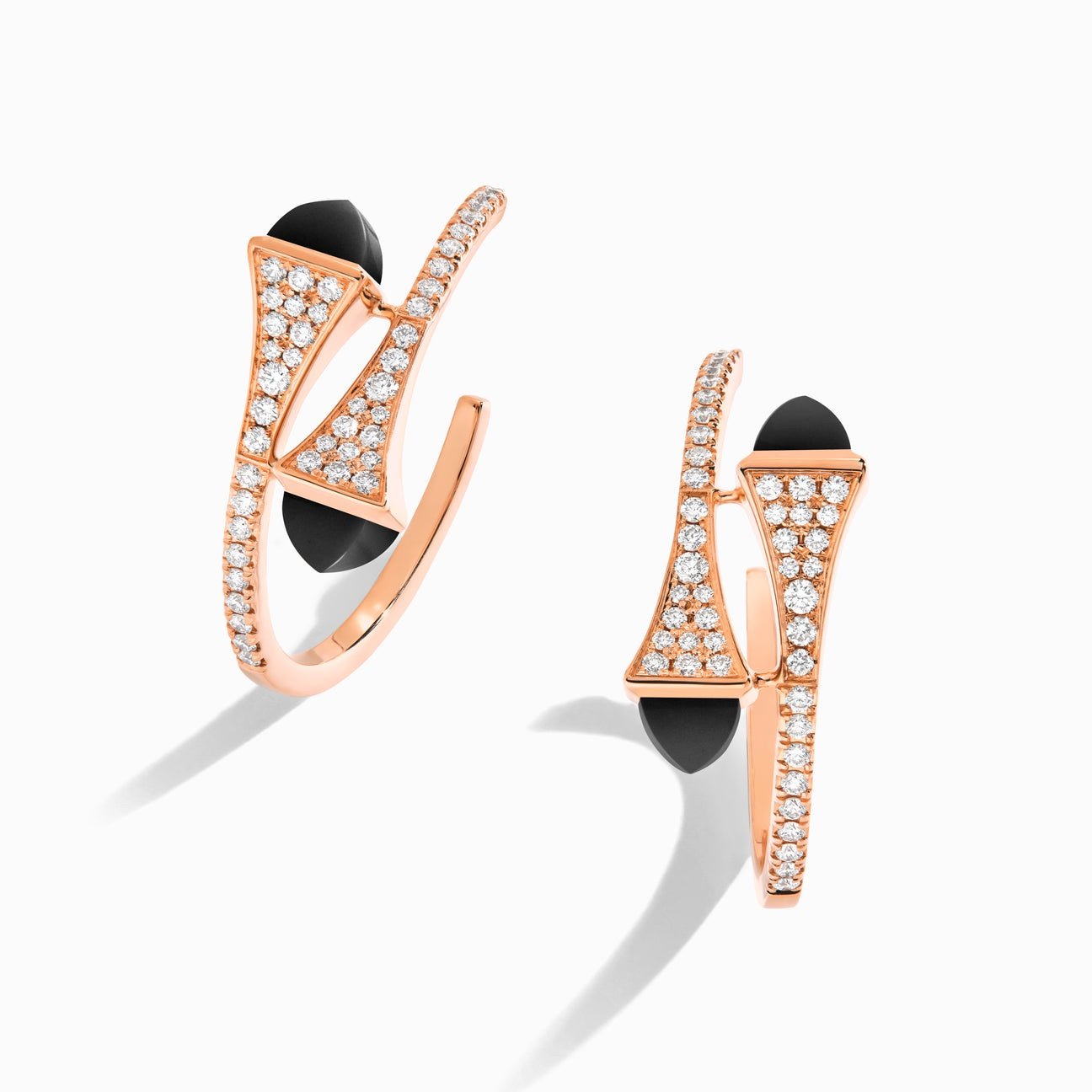 Cleo Diamond Small Hoop Earrings Rose Gold