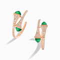 Cleo Diamond Small Hoop Earrings Rose Gold