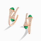 Cleo Diamond Small Hoop Earrings Rose Gold