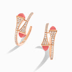 Cleo Diamond Small Hoop Earrings Rose Gold