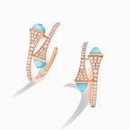 Cleo Diamond Small Hoop Earrings Rose Gold