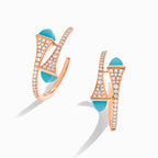 Cleo Diamond Small Hoop Earrings Rose Gold