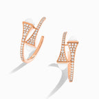 Cleo Diamond Small Hoop Earrings Rose Gold