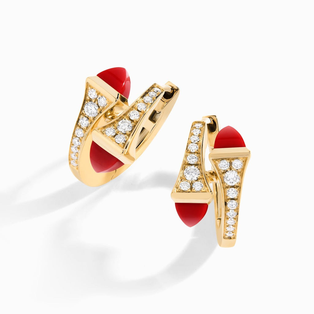 Cleo Diamond Huggie Earrings Yellow Gold