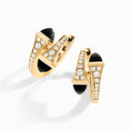 Cleo Diamond Huggie Earrings Yellow Gold