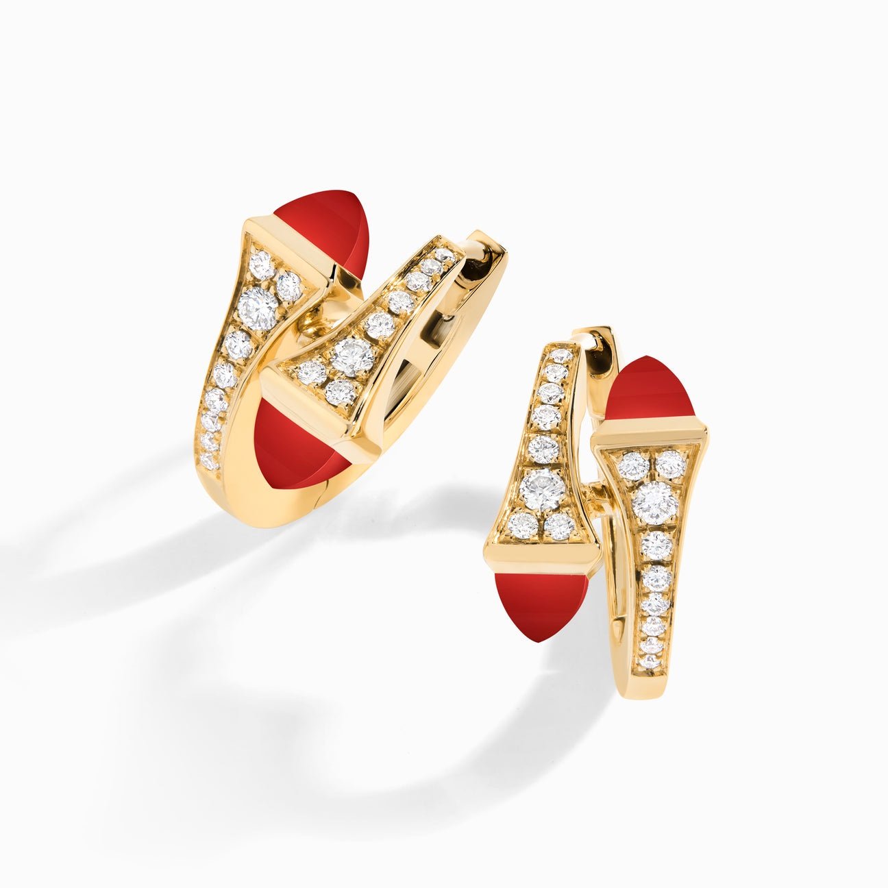 Cleo Diamond Huggie Earrings Yellow Gold