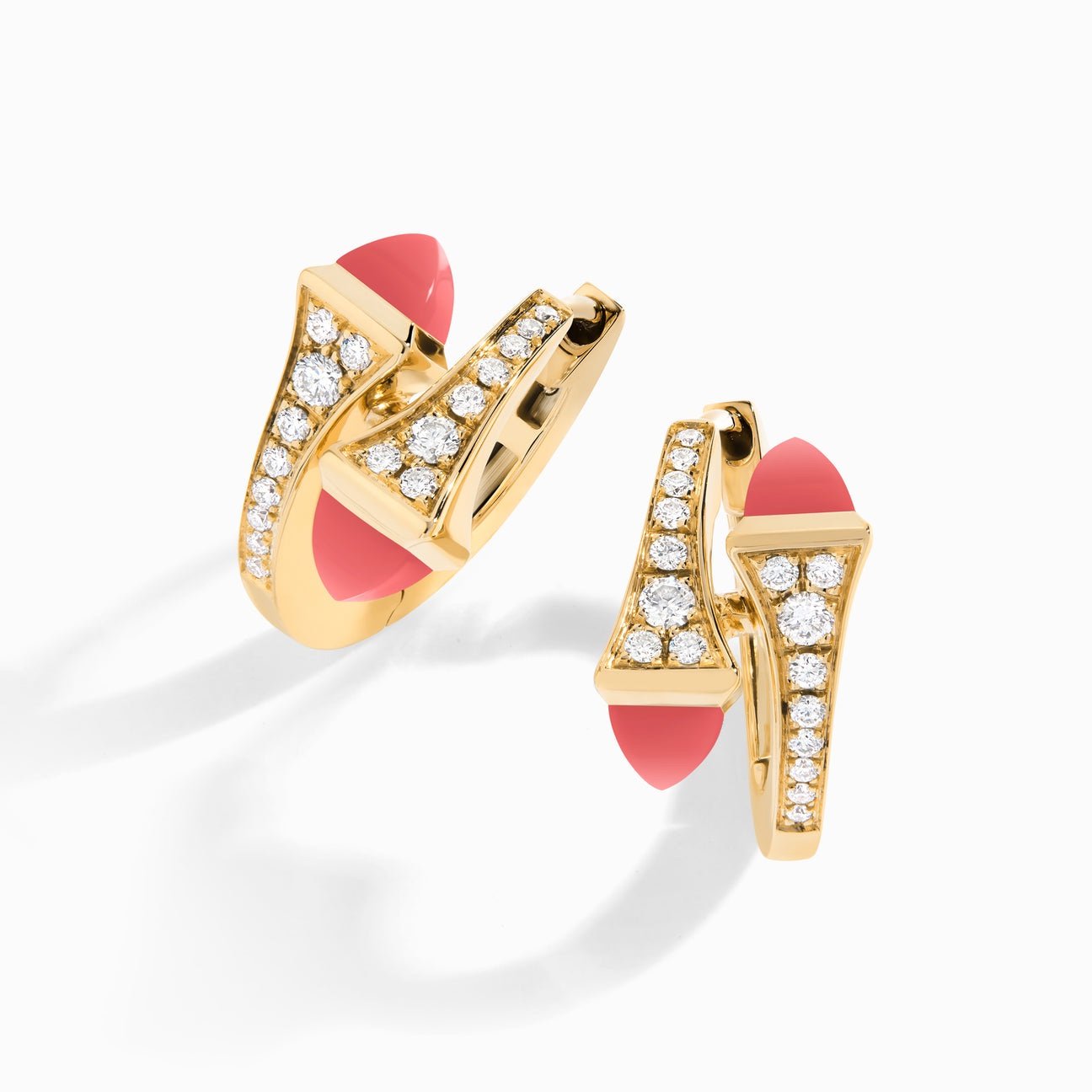 Cleo Diamond Huggie Earrings Yellow Gold