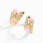 Cleo Diamond Huggie Earrings Yellow Gold