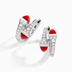 Cleo Diamond Huggie Earrings White Gold