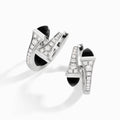 Cleo Diamond Huggie Earrings White Gold
