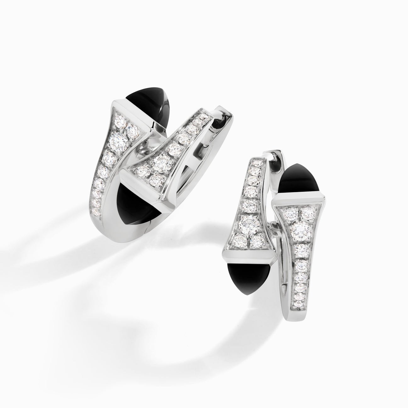 Cleo Diamond Huggie Earrings White Gold